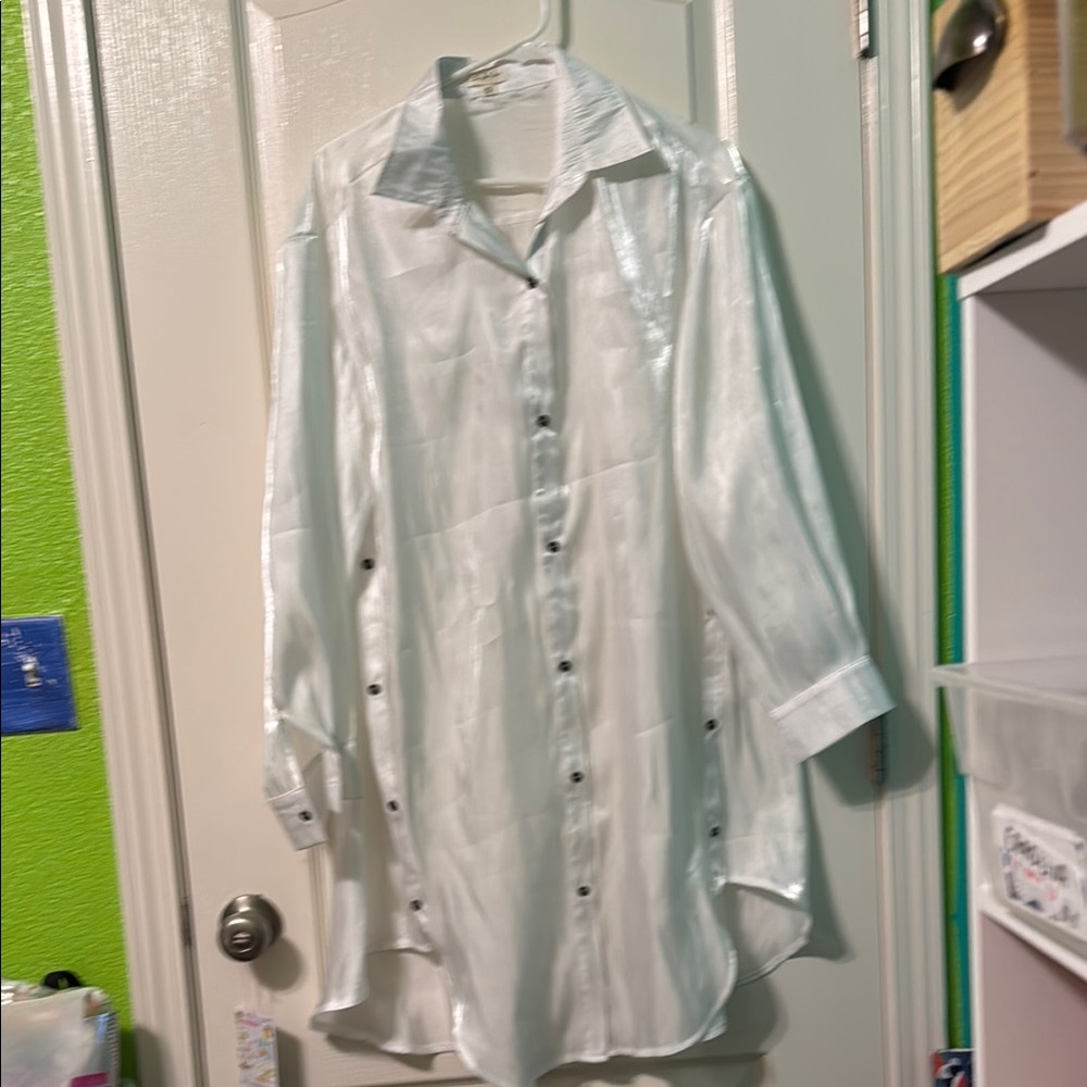 POL White Button-Up top/dress